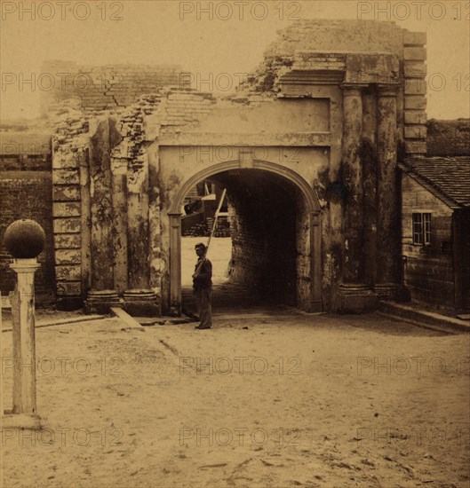Exterior of sally port, Fort Moultrie, outside, March 1865 1865