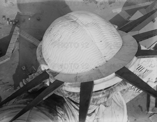 Head of Lady Liberty Photographed from the torch