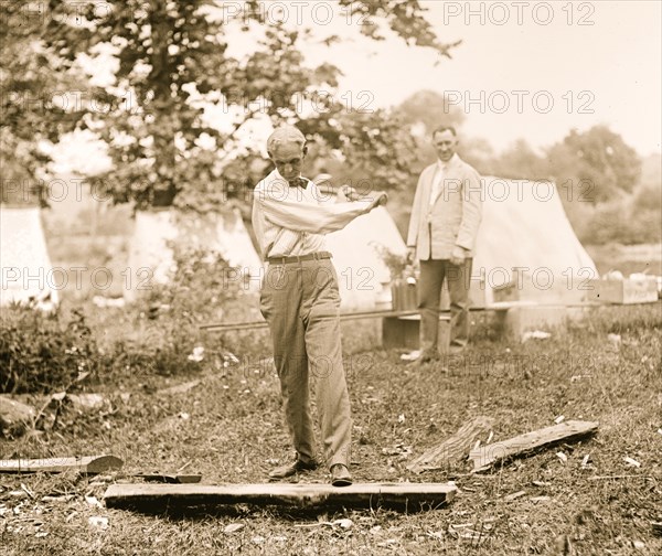 Henry Ford chopping wood 1921
