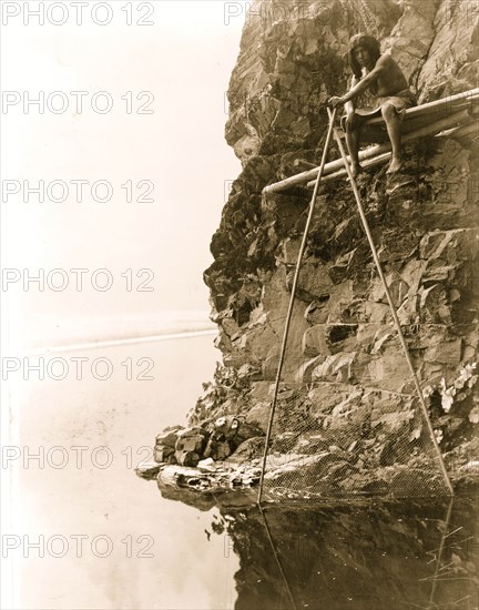 Fishing platform on Trinity River 1923