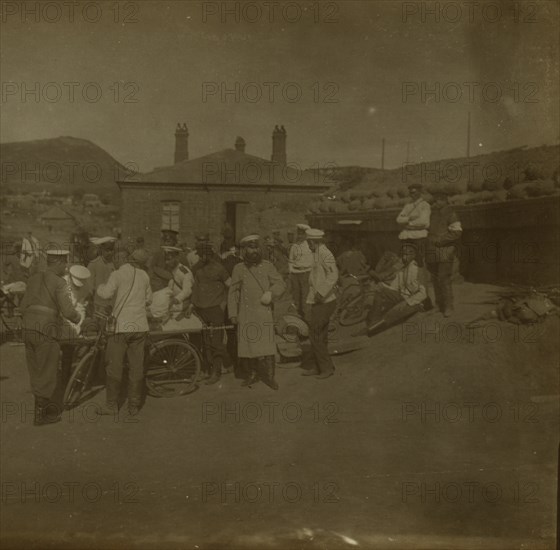 Hurried work at a Russian field hospital  1905