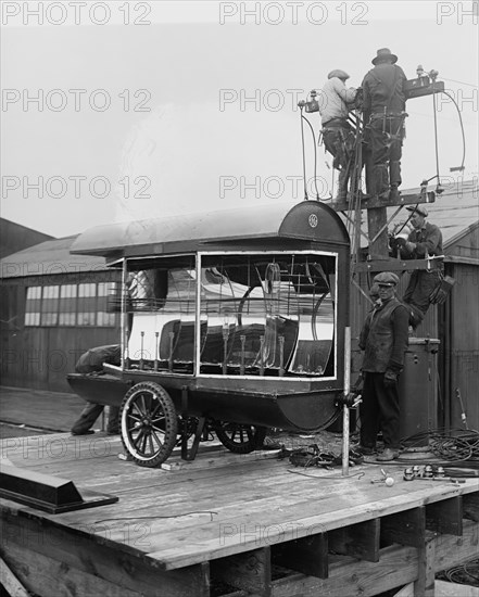 Installation of Searchlights at an Airfield