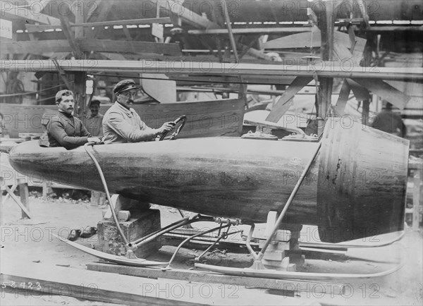 Inventor Cyril Sports what Looks like a Jet Propelled Sled 1911