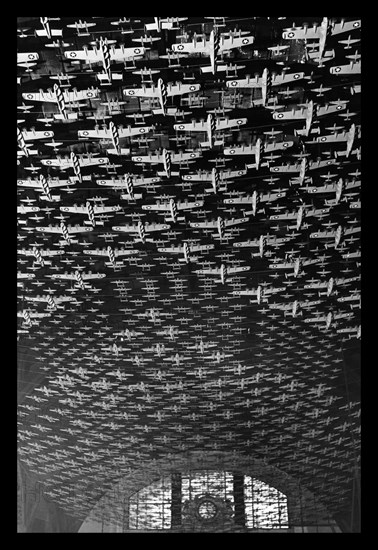 Model Airplanes Decorating the Union Station Concourse 1943