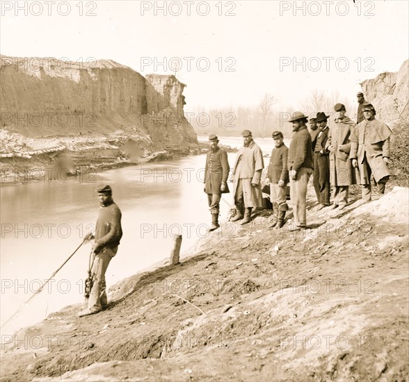 James River, Va. View of the completed Dutch Gap canal 1863