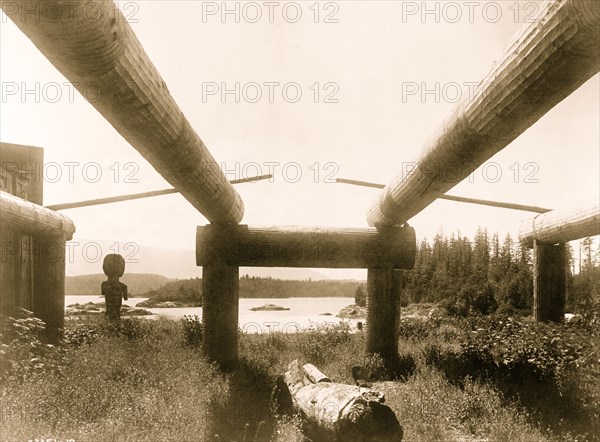 Kwakiutl house-frame, Memkumlis 1910