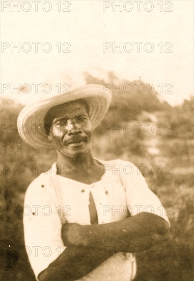 Land transportation owner (donkey cart), New & Old Bight, Cat Island 1935