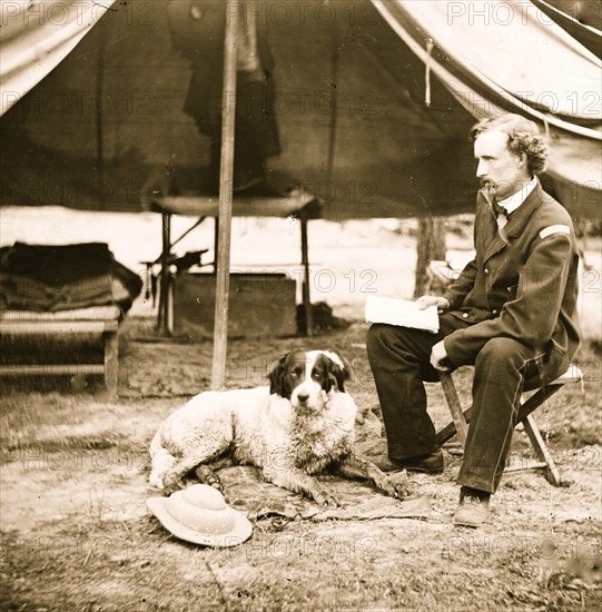 Lt. George A. Custer with dog 1863