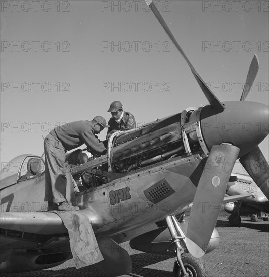 Tuskegee airmen Marcellus G. Smith and Roscoe C. Brown, Ramitelli, Italy, March 1945 1945