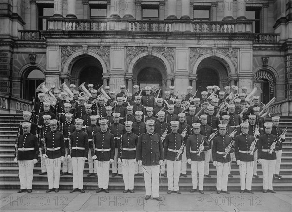 Marine Corps Band on Front of steps to the Executive Office Building