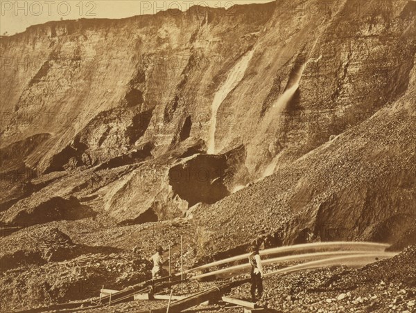Hydraulic gold mining - near Dutch Flat, California, C.P.R.R. 1868