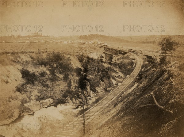 Military railroad bridge across Potomac Creek, on the Fredericksburg Railroad 1863