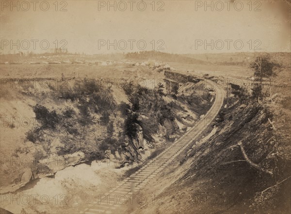 Military railroad bridge across Potomac Creek, on the Fredericksburg Railroad 1863