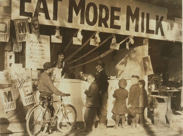 Milk Booth at the State 4 H Fair at Charleston, W. Va. 1921