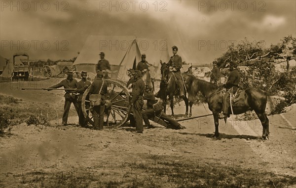 Battery "B" of the last U.S. artillery during siege operations against Fort Wagner and Battery Gregg 1863