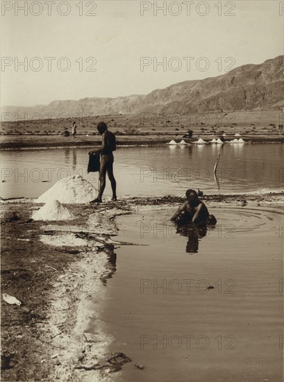 Salt Mining from the Brine Rich Deposits around the Dead Sea 1920