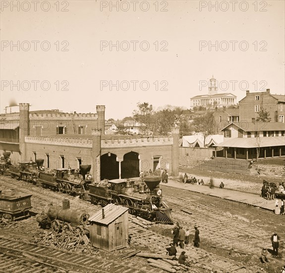 Nashville, Tennessee. Railroad depot 1864