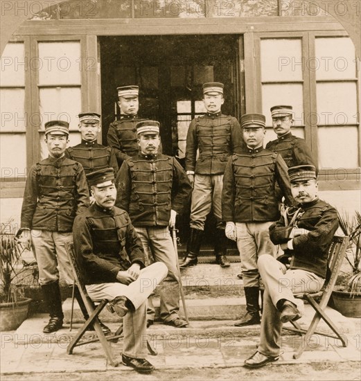 Officers of the Japanese army at Peking, China 1902