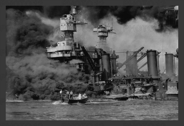 USS West Virginia at Pearl Harbor 1941