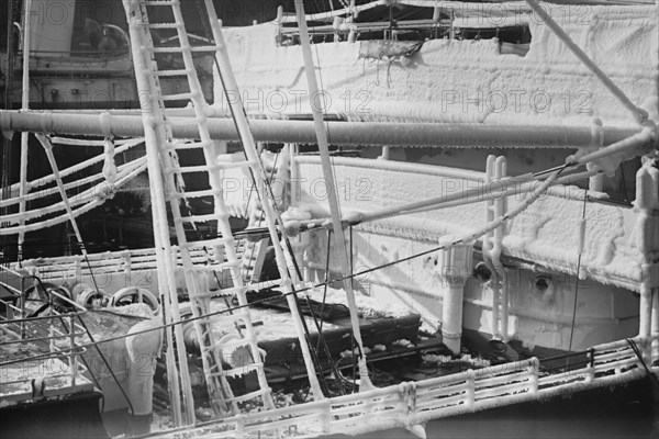 Ship's Deck Clad with Ice