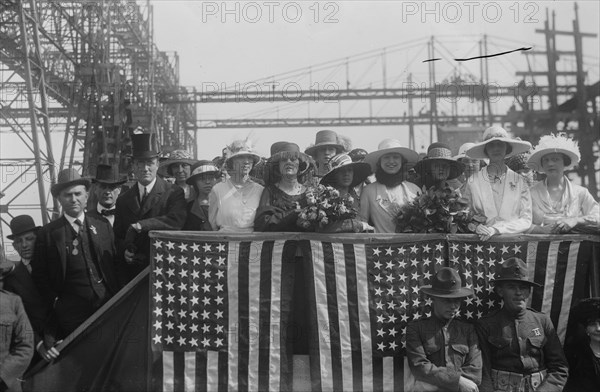 FDR attends launch of the Battleship Tennessee as Secretary of the Navy 1919