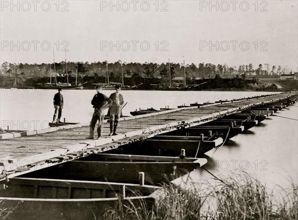 Pontoon across Appomattox creek 1863