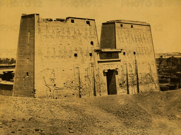 Pylons and obelisk, Thebes (Luxor), 1880