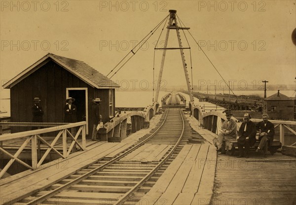 New bridge over Potomac River on the Washington, Alexandria and Georgetown Railroad. 1863