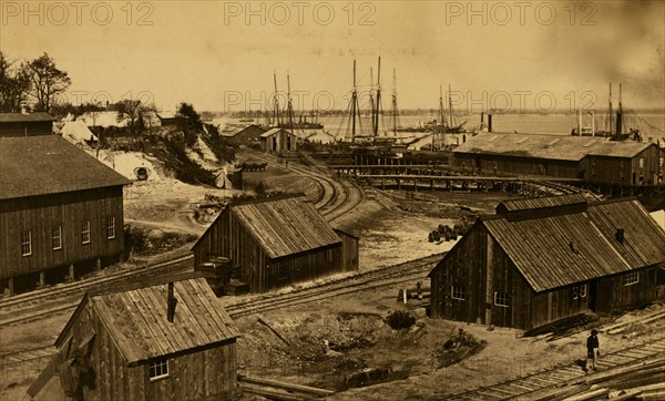 City Point R.R. Depot, looking toward Petersburg 1863