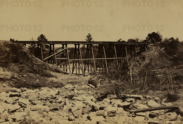 Railroad trestle bridge 1863