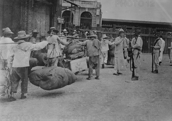 Refugees at Hankau during uprising 1911
