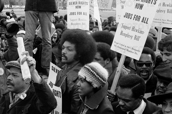 Reverend Jesse Jackson's march for jobs -- around the White House 1875