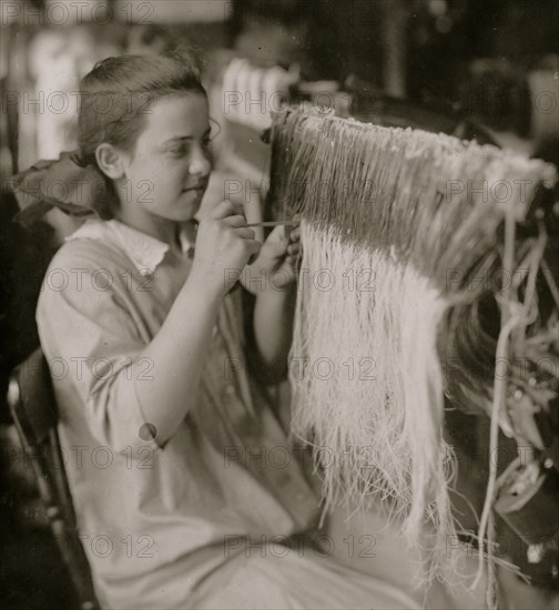 Rhea Quintin - 14 years old. Hand drawing in on Webb frame. 1916