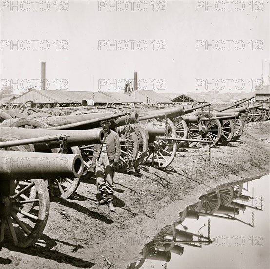 Richmond, Va. Captured siege guns at Rocketts; 1865