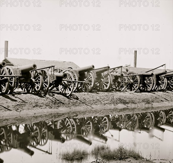 Richmond, Va. Captured siege guns at Rocketts; 1865