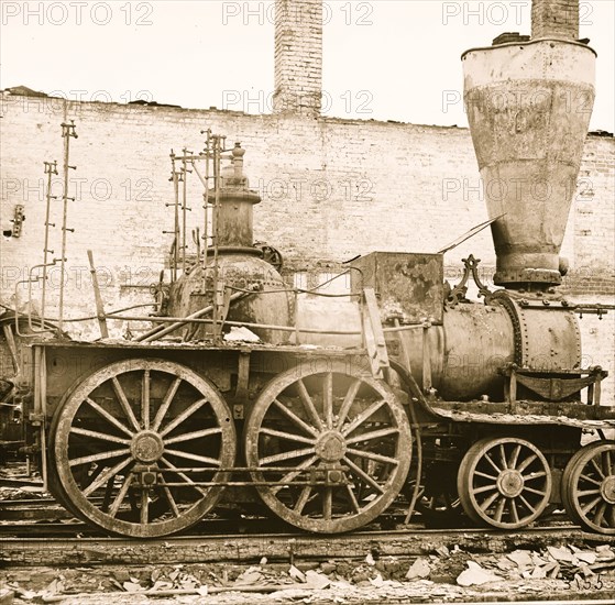 Richmond, Va. Damaged locomotives 1865