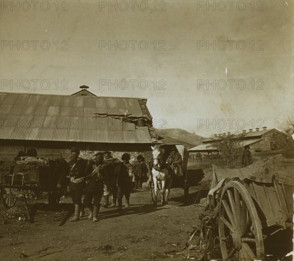 Russian wounded at 203 Metre Hill  1905