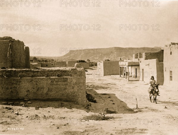 A street scene in San Ildefonso Pueblo 1905