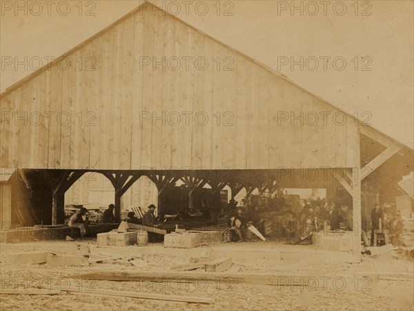 Shed at carpenter shop at Alexandria 1863