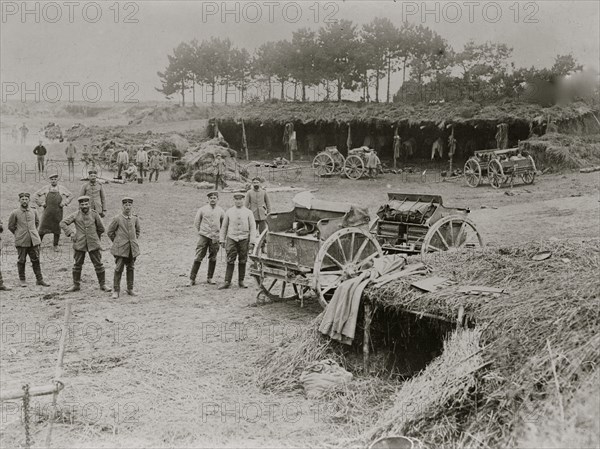 Shelters behind German Lines