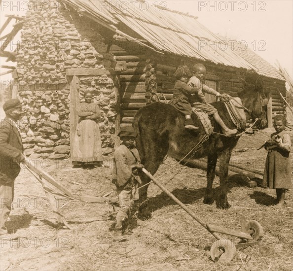 A humble but happy Black home, down south in Dixie Land, North Carolina 1890