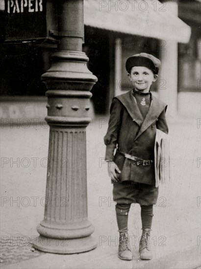 7 yr. old news-boy, without a badge, who tried to "short-change" me when he sold me a paper. 1912