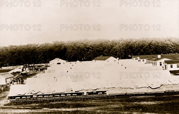 Tent wards at Campbell Hospital, Washington, D.C. 1864