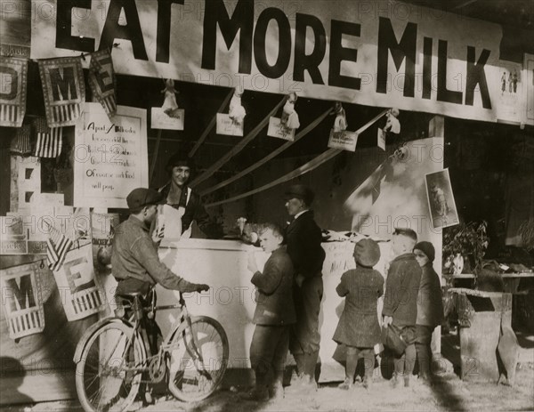 The Milk Booth at the State 4 H Fair at Charleston, W. Va 1921