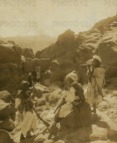 The stone gate halfway up Mt. Sinai 1913