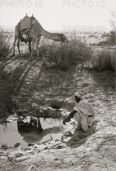 To Sinai via the desert. Bitter spring in Wady Taiybeh. 1910