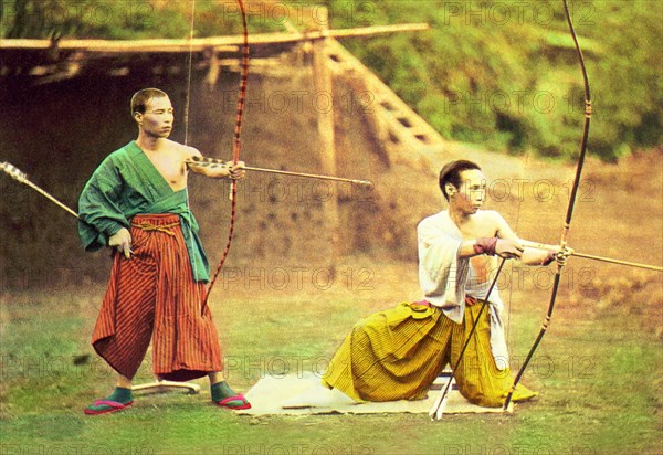 Two Men Practicing Archery 1897