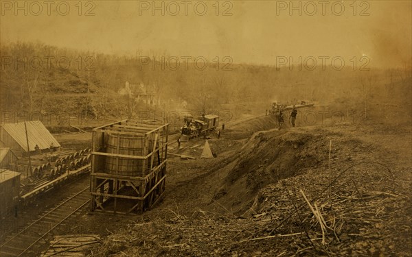 Pope's Head, near burnt bridge, Orange & Alexandria Railroad 1863