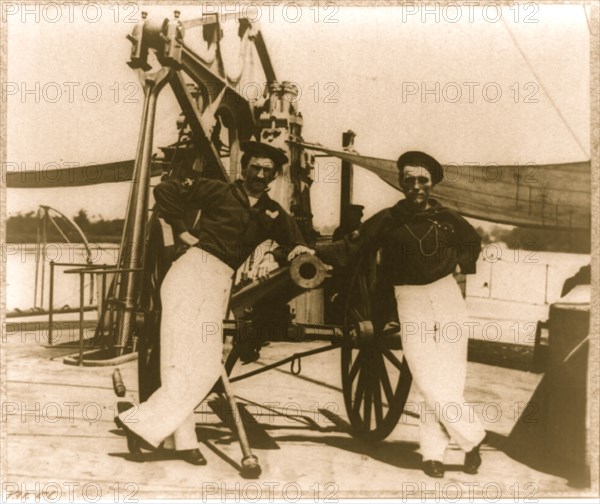 On deck of U.S. gunboat Hunchback 1864