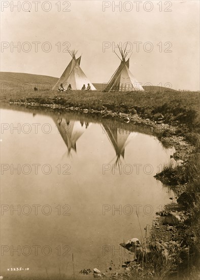 At the water's edge--Piegan 1910